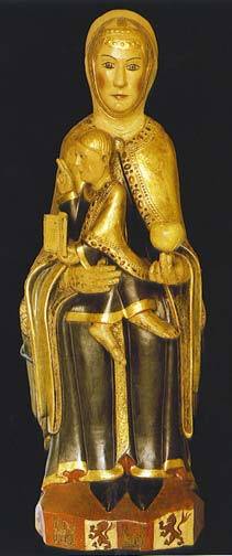 soška Svaté panny, opatství Valvanera, 1183